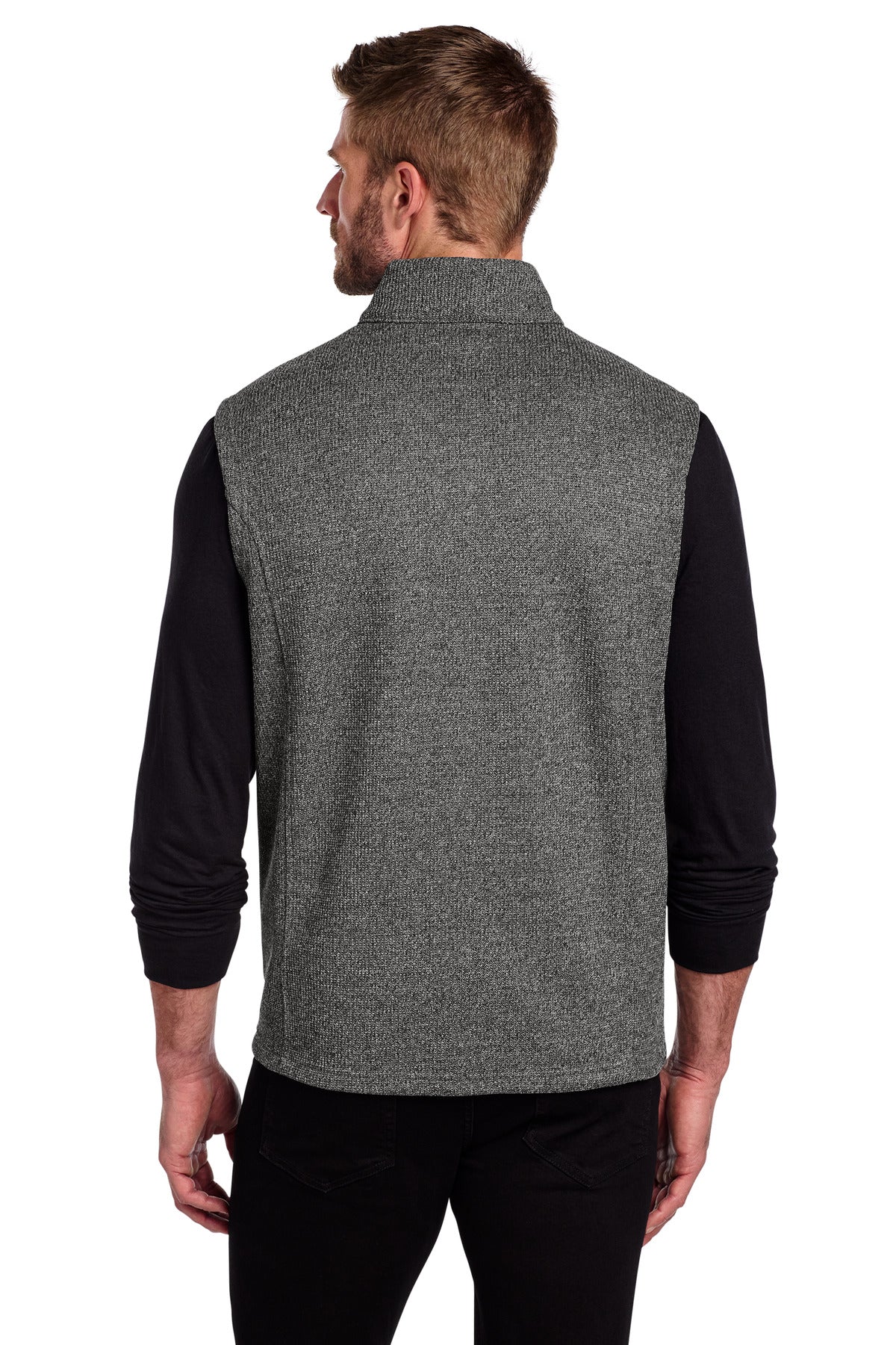 OGIO Grit Fleece Vest OG730 - Diesel Grey Heather - back