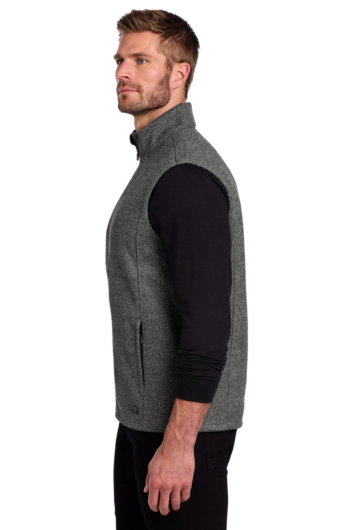 OGIO Grit Fleece Vest OG730 - Diesel Grey Heather - side