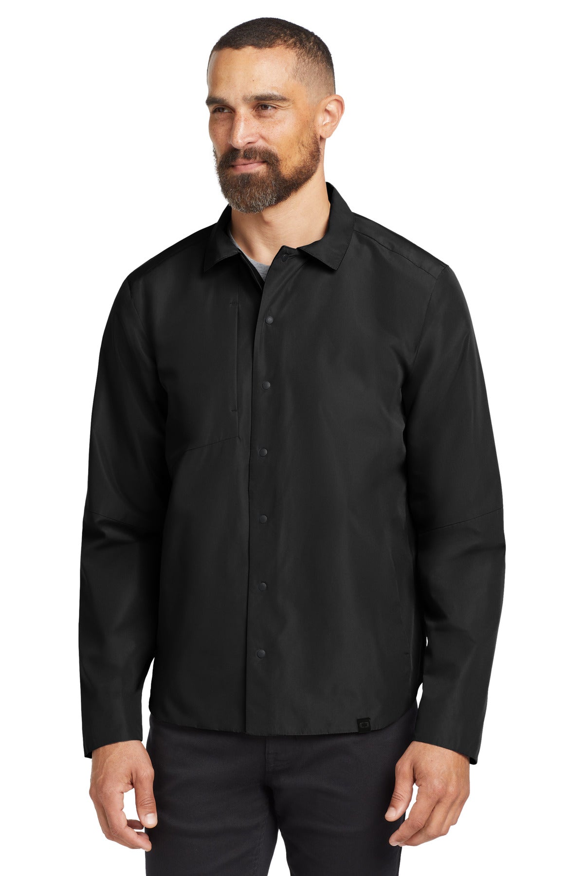 OGIO Reverse Shirt Jacket. OG754 - Blacktop - front