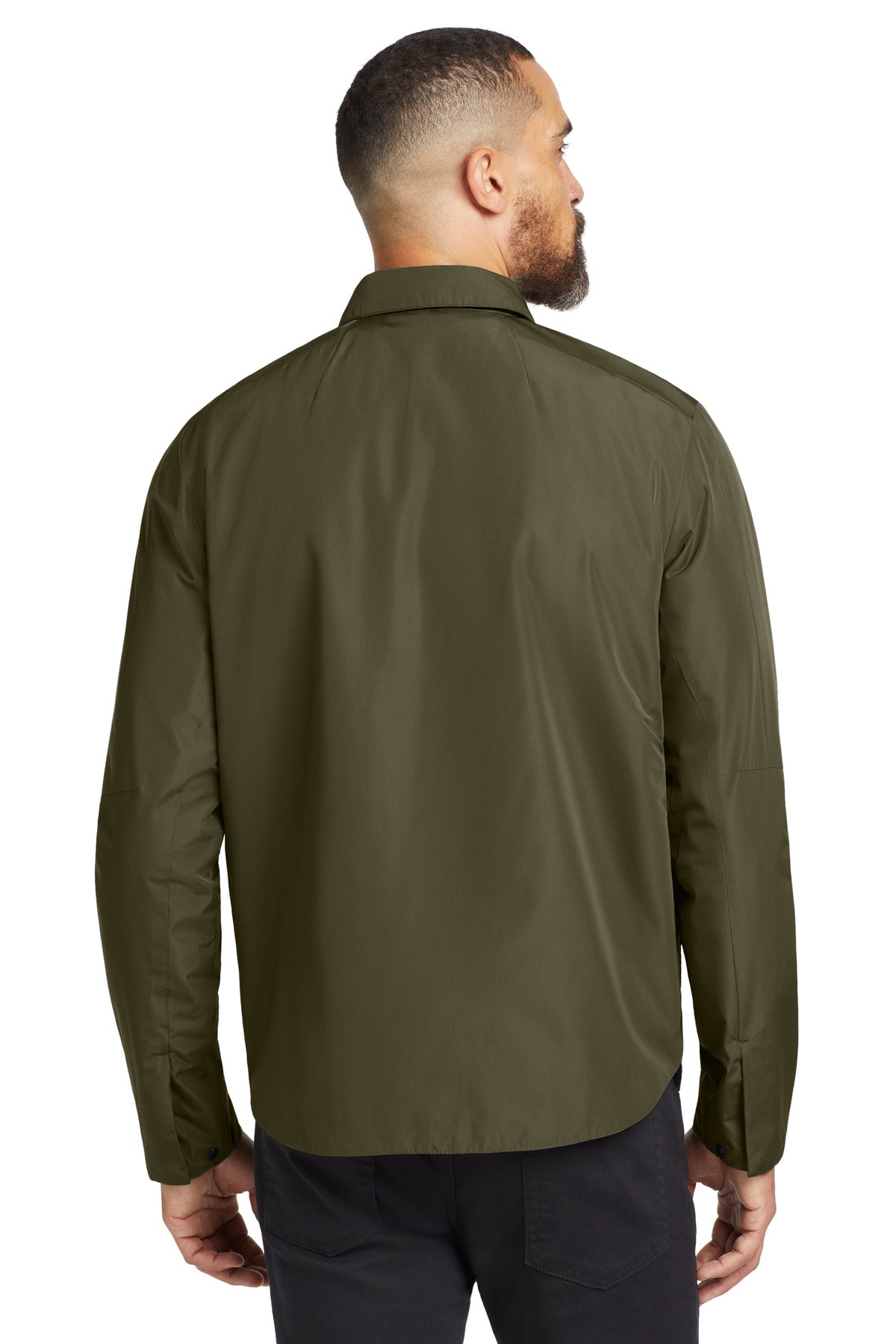 OGIO Reverse Shirt Jacket. OG754 - Drive Green - back