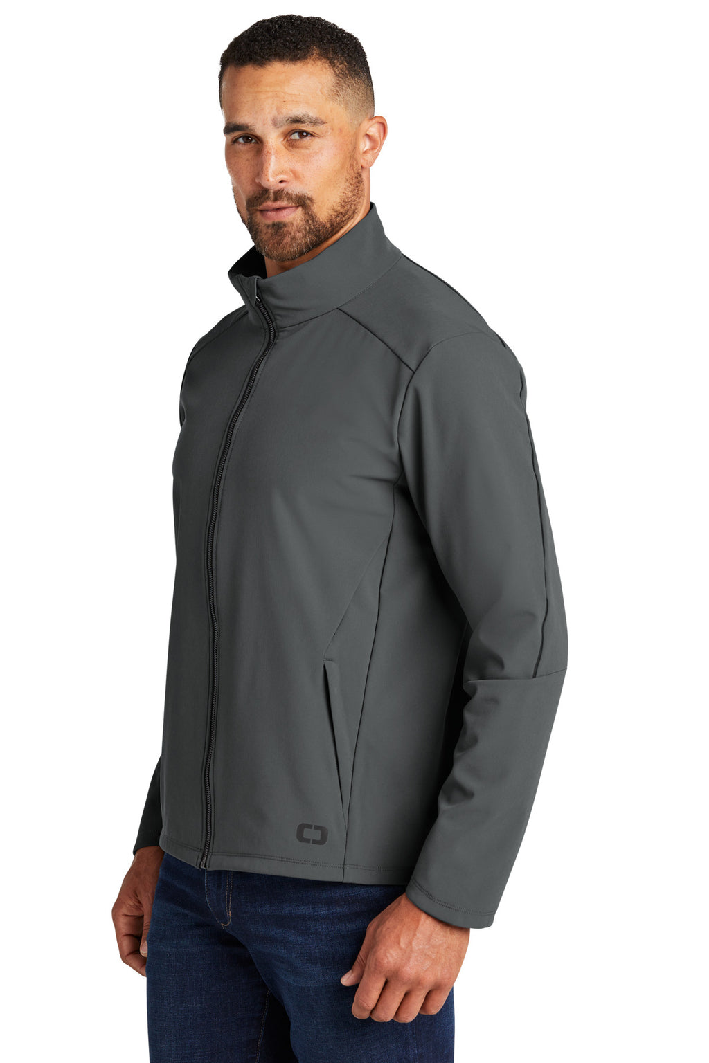 OGIO Commuter Full-Zip Soft Shell OG755 - Diesel Grey - three_q