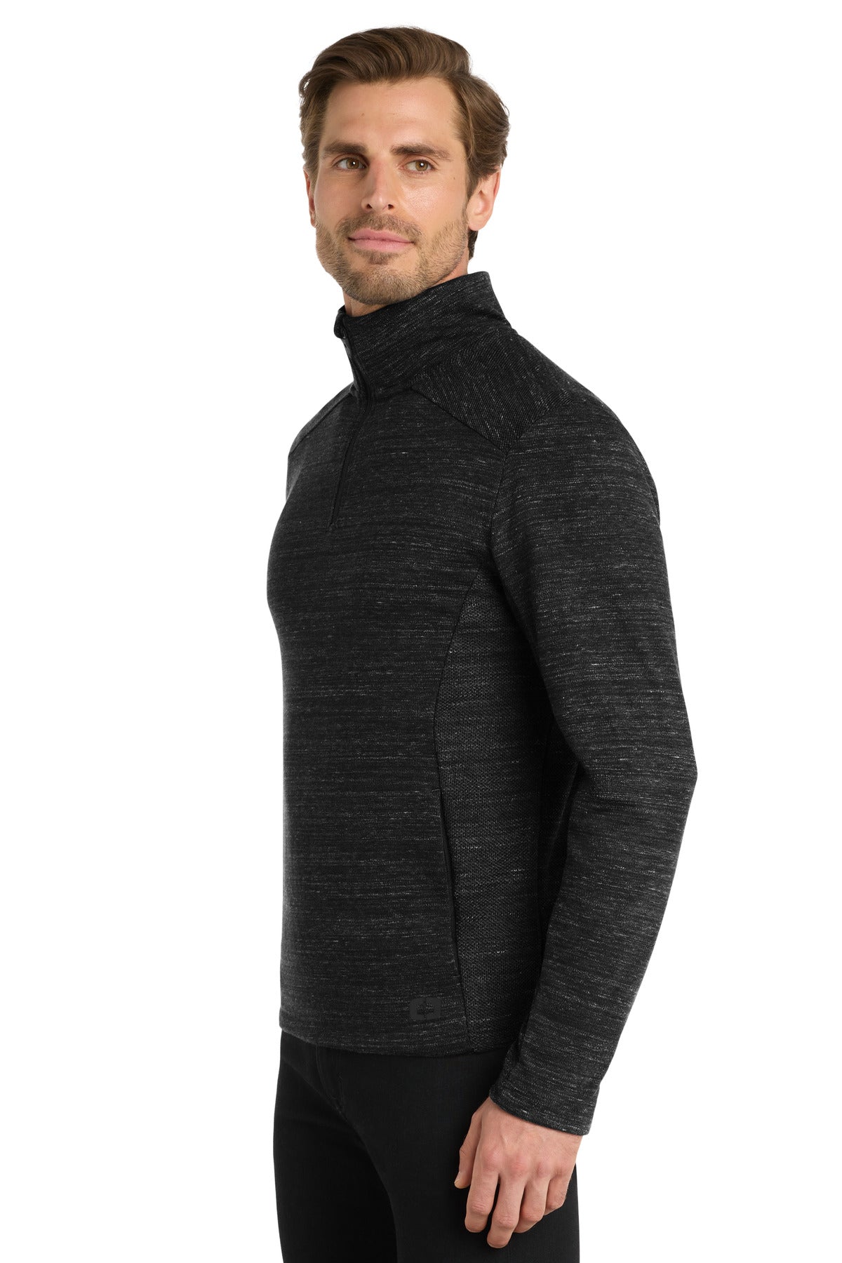 OGIO Flux 1/4-Zip OG823 - Blacktop Heather - side