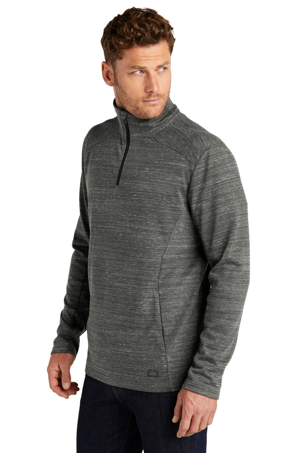 OGIO Flux 1/4-Zip OG823 - Tarmac Grey Heather - three_q