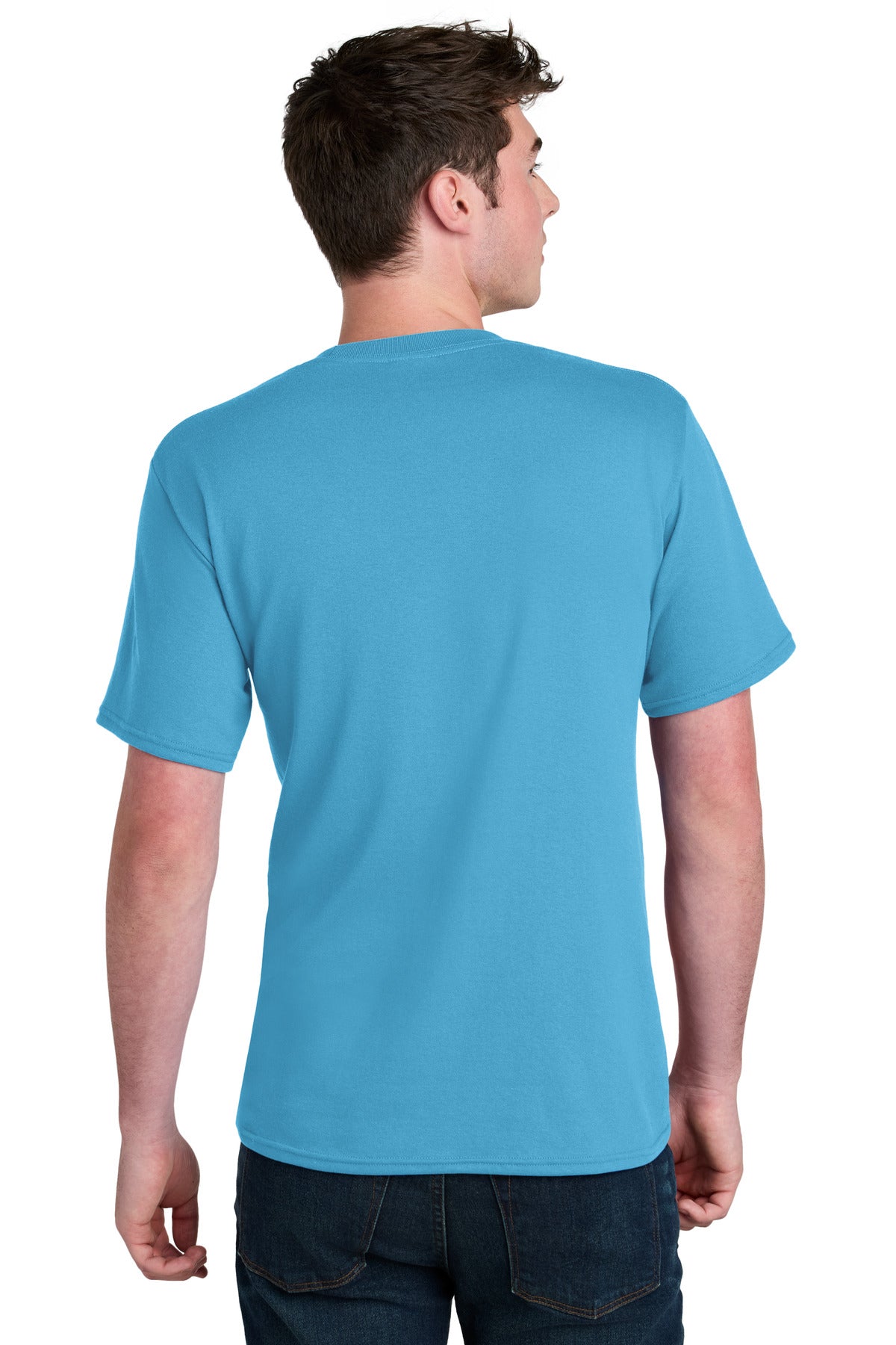 Port & Co Core Blend Recycled Tee PC01 - Aquatic Blue - back