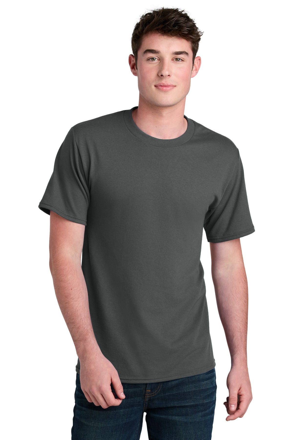 Port & Co Core Blend Recycled Tee PC01 - Charcoal - front