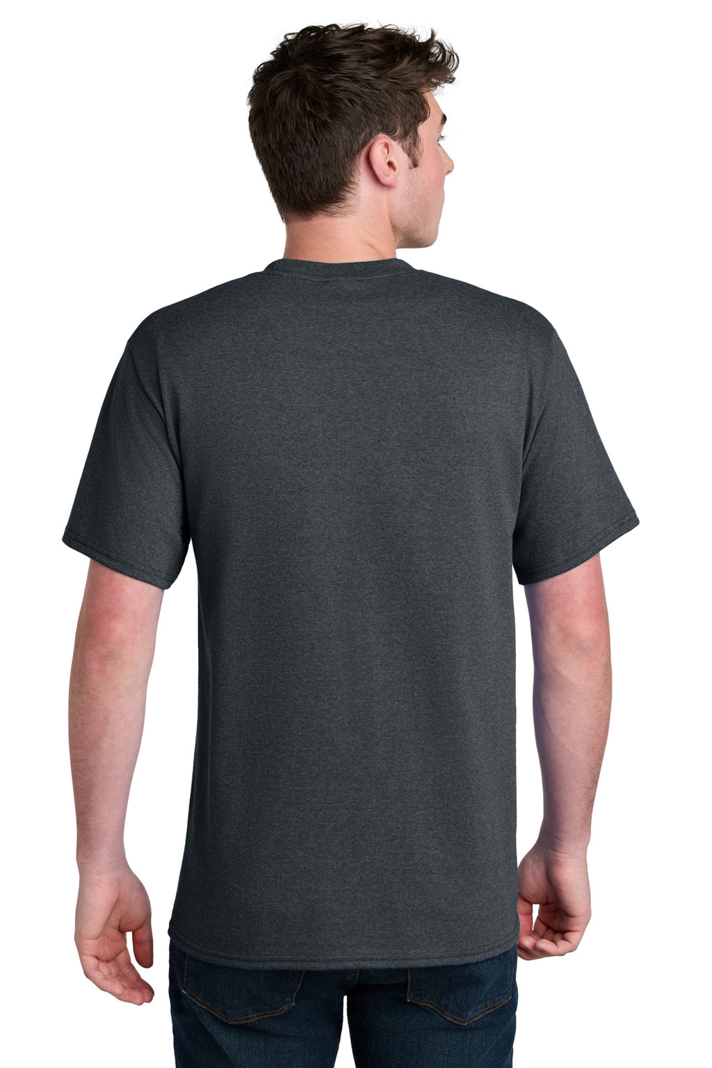 Port & Co Core Blend Recycled Tee PC01 - Dark Heather Grey - back