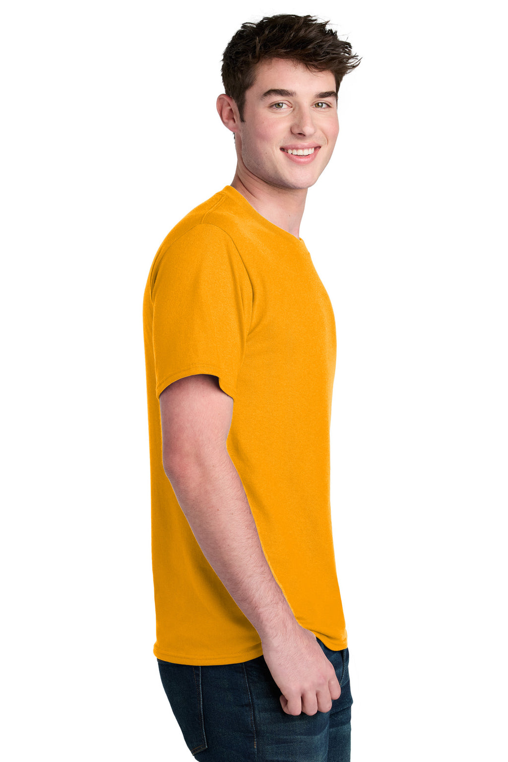 Port & Co Core Blend Recycled Tee PC01 - Gold - side