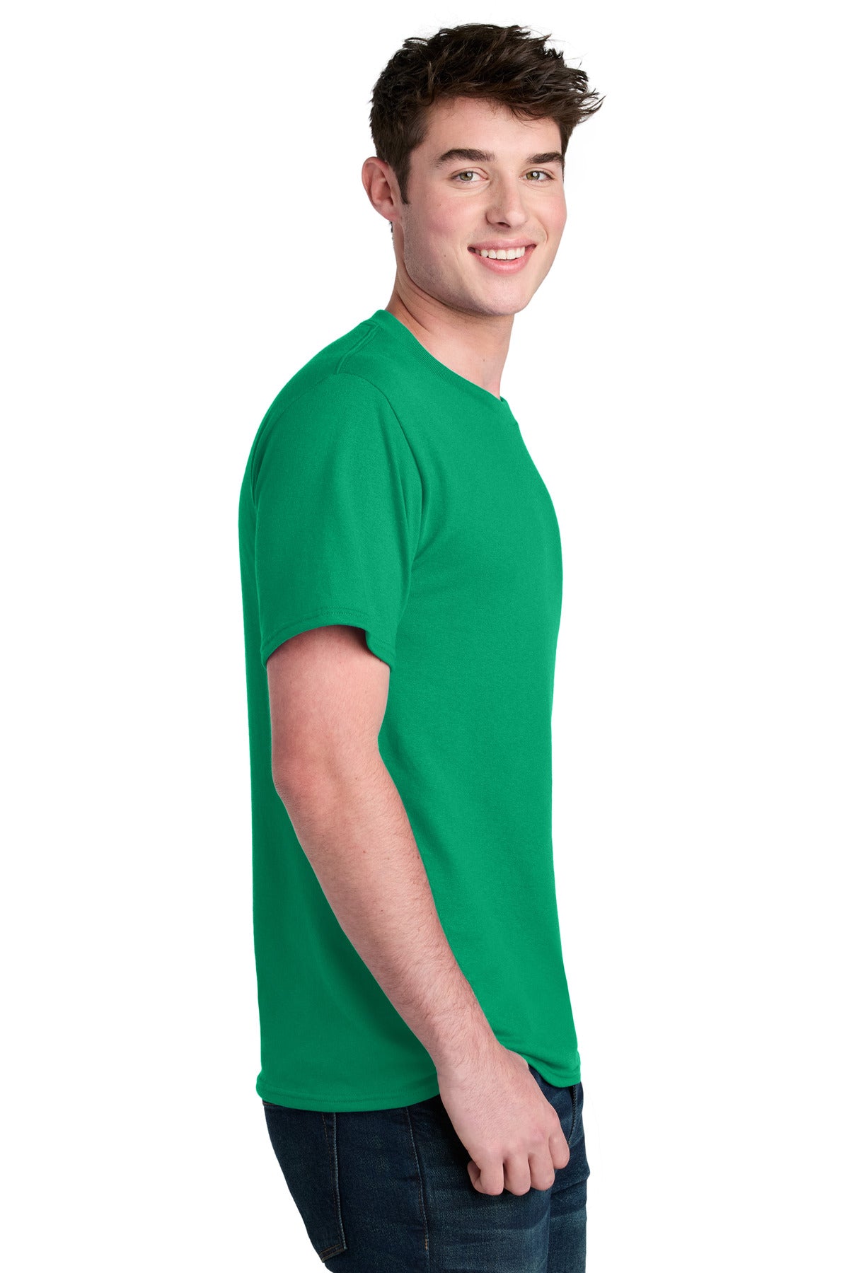 Port & Co Core Blend Recycled Tee PC01 - Kelly - side