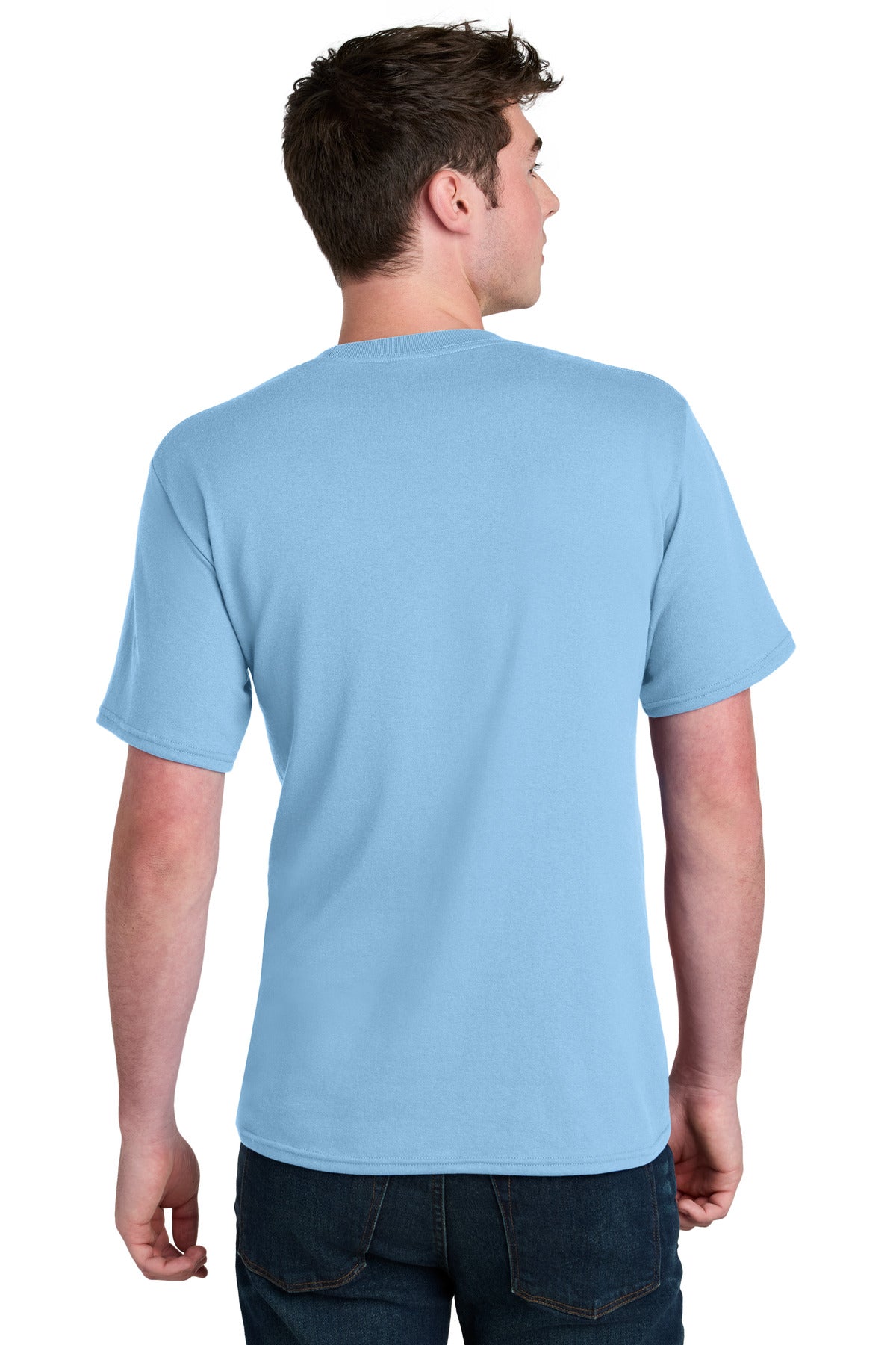 Port & Co Core Blend Recycled Tee PC01 - Light Blue - back