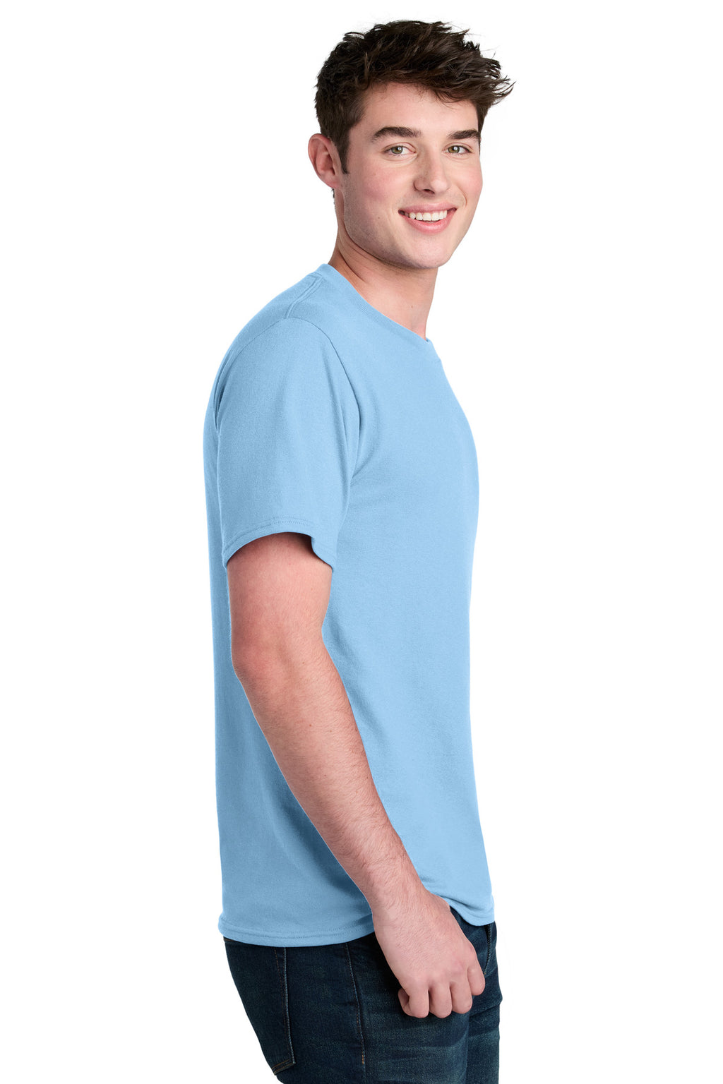 Port & Co Core Blend Recycled Tee PC01 - Light Blue - side