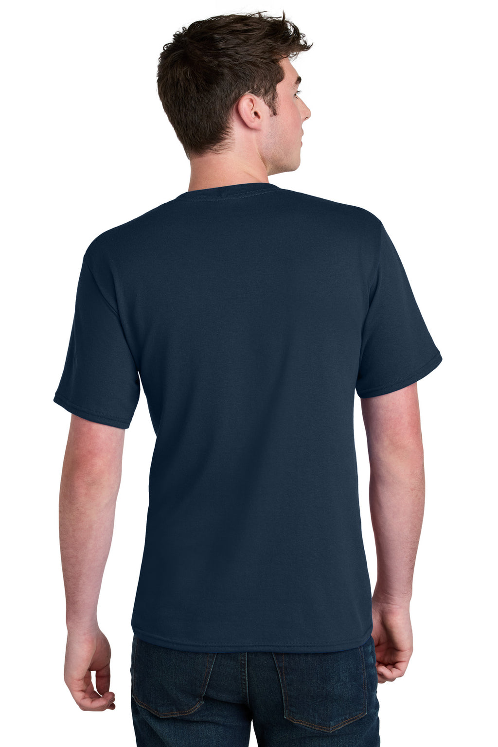 Port & Co Core Blend Recycled Tee PC01 - Navy - back