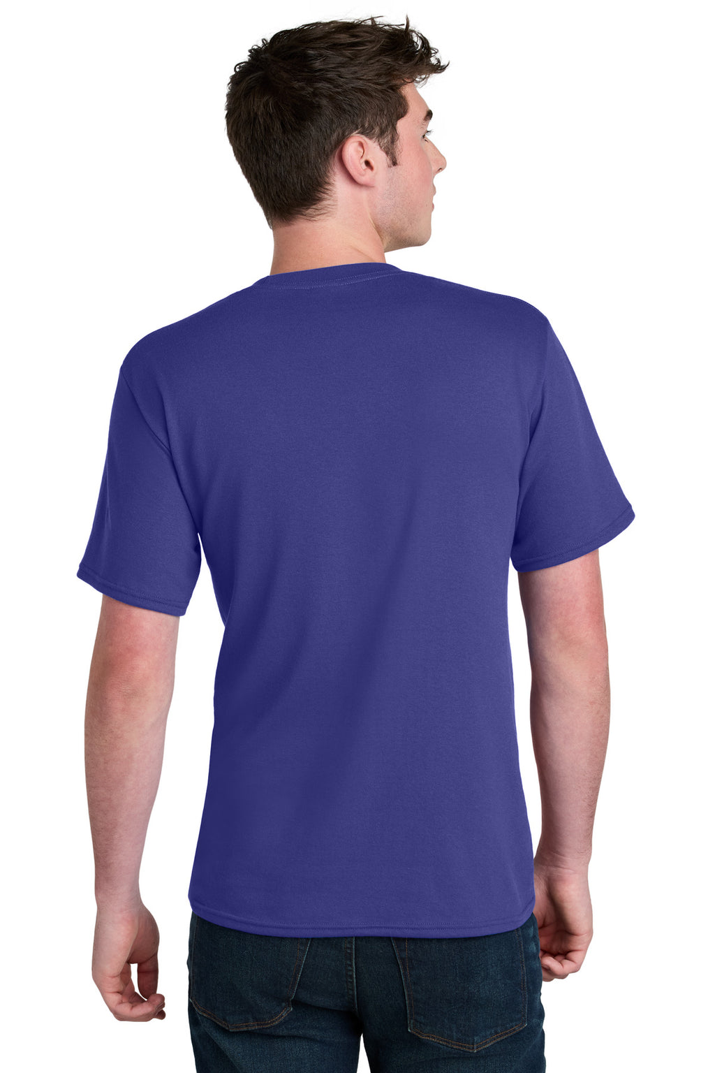 Port & Co Core Blend Recycled Tee PC01 - Purple - back