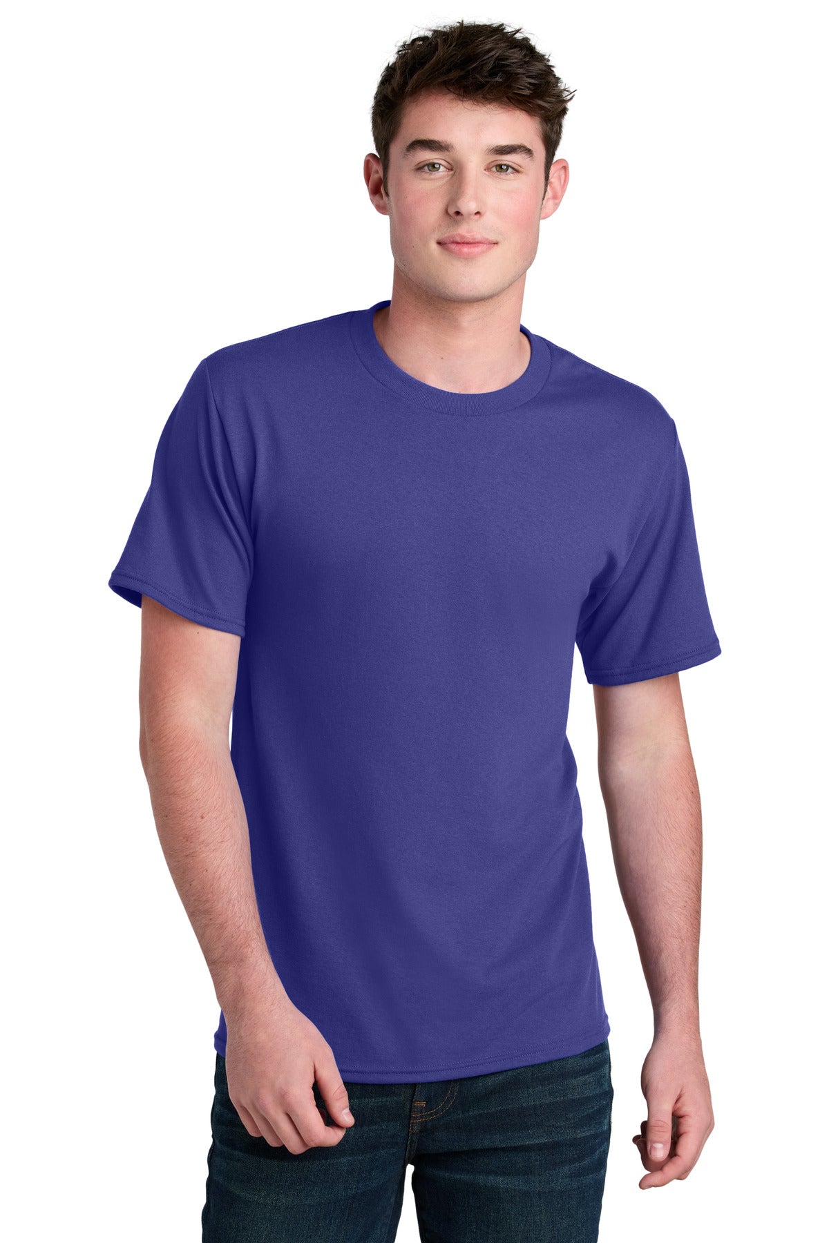 Port & Co Core Blend Recycled Tee PC01 - Purple - front