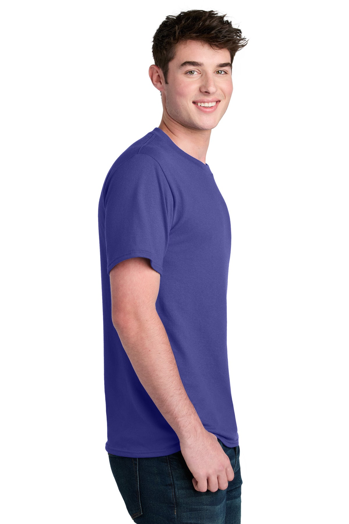 Port & Co Core Blend Recycled Tee PC01 - Purple - side