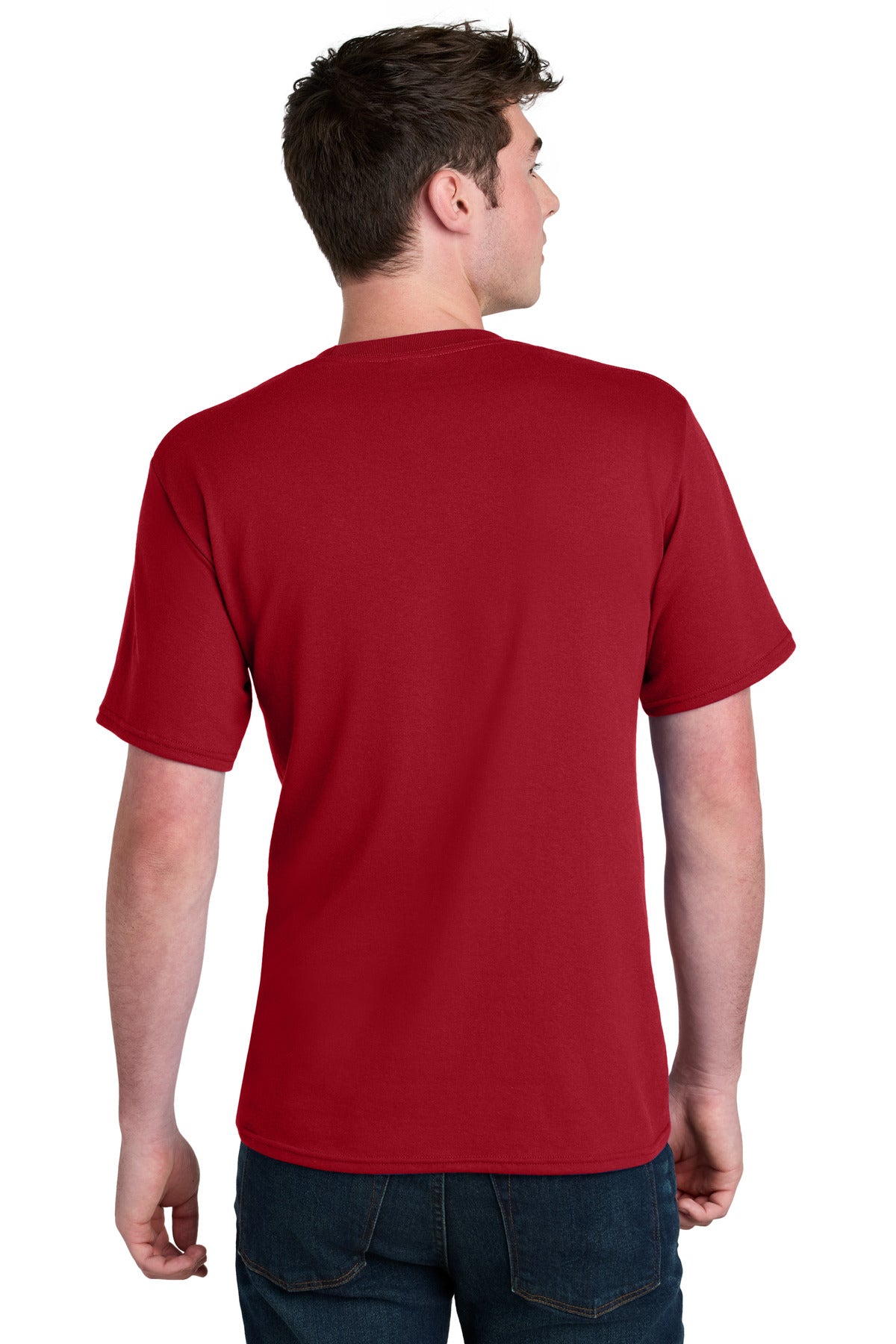 Port & Co Core Blend Recycled Tee PC01 - Red - back