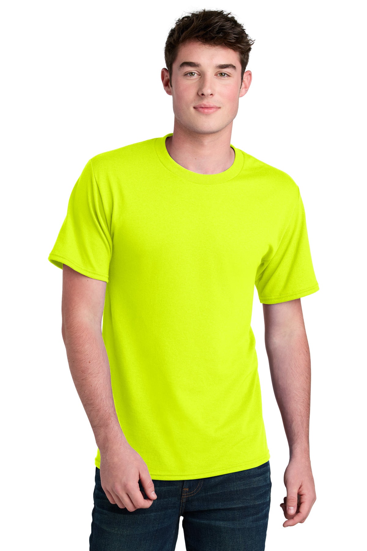Port & Co Core Blend Recycled Tee PC01 - S. Green - front