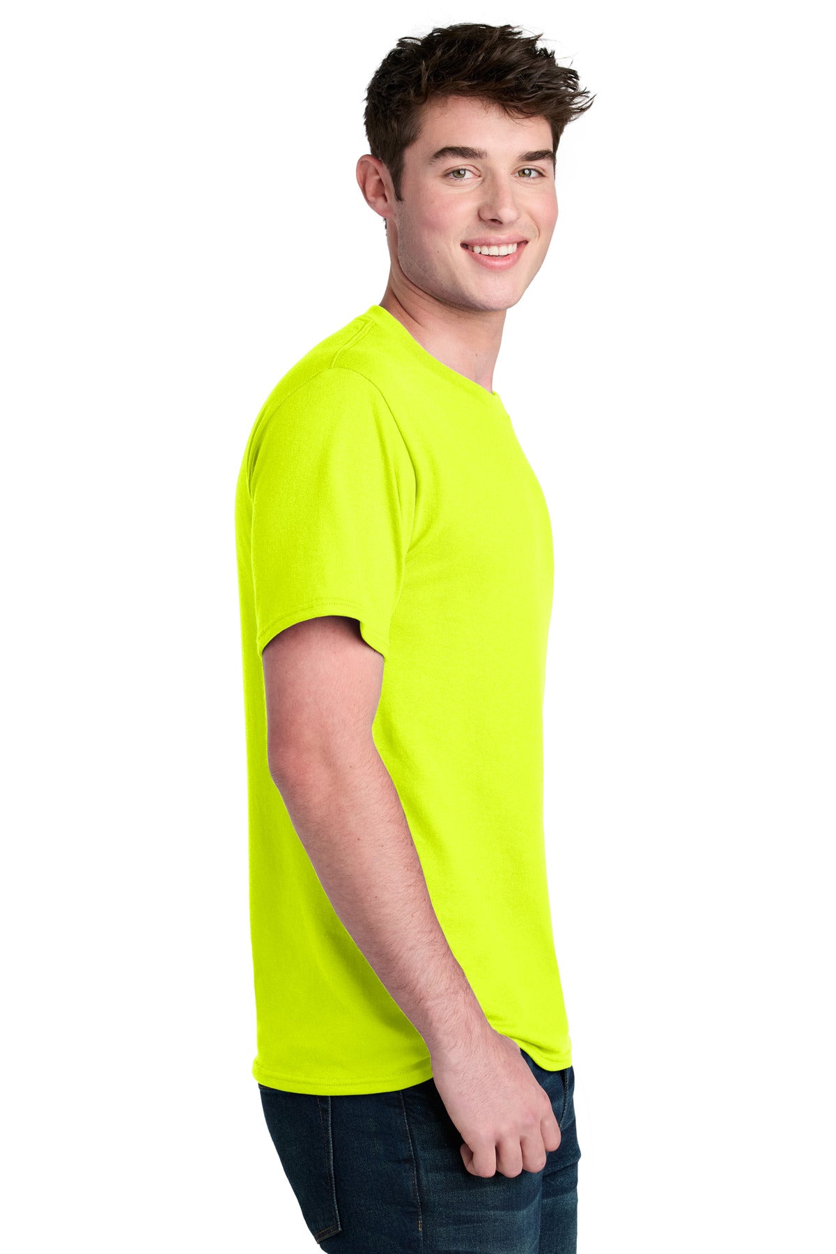 Port & Co Core Blend Recycled Tee PC01 - S. Green - side