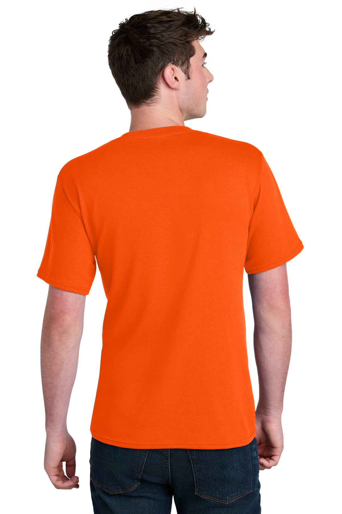 Port & Co Core Blend Recycled Tee PC01 - S. Orange - back