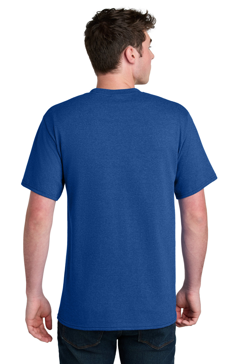 Port & Co Core Blend Recycled Tee PC01 - True Royal Heather - back