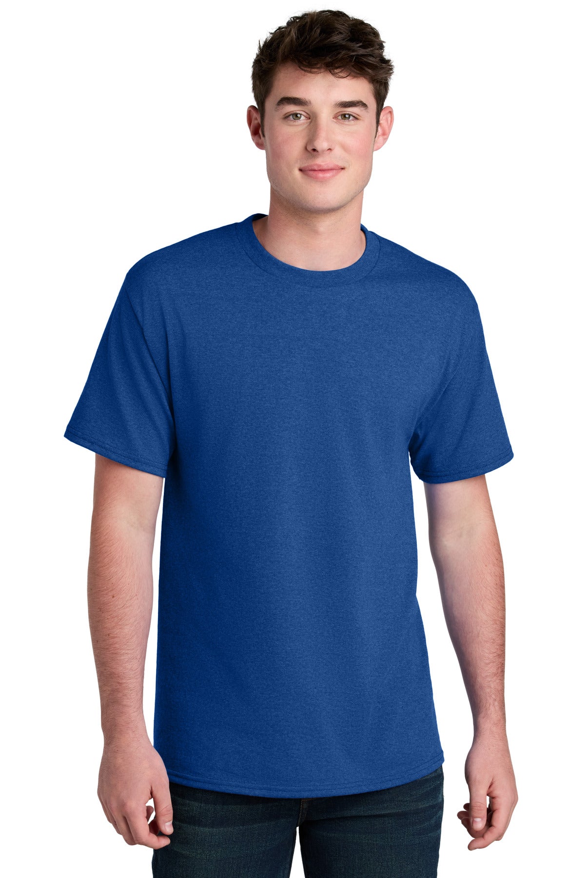Port & Co Core Blend Recycled Tee PC01 - True Royal Heather - front