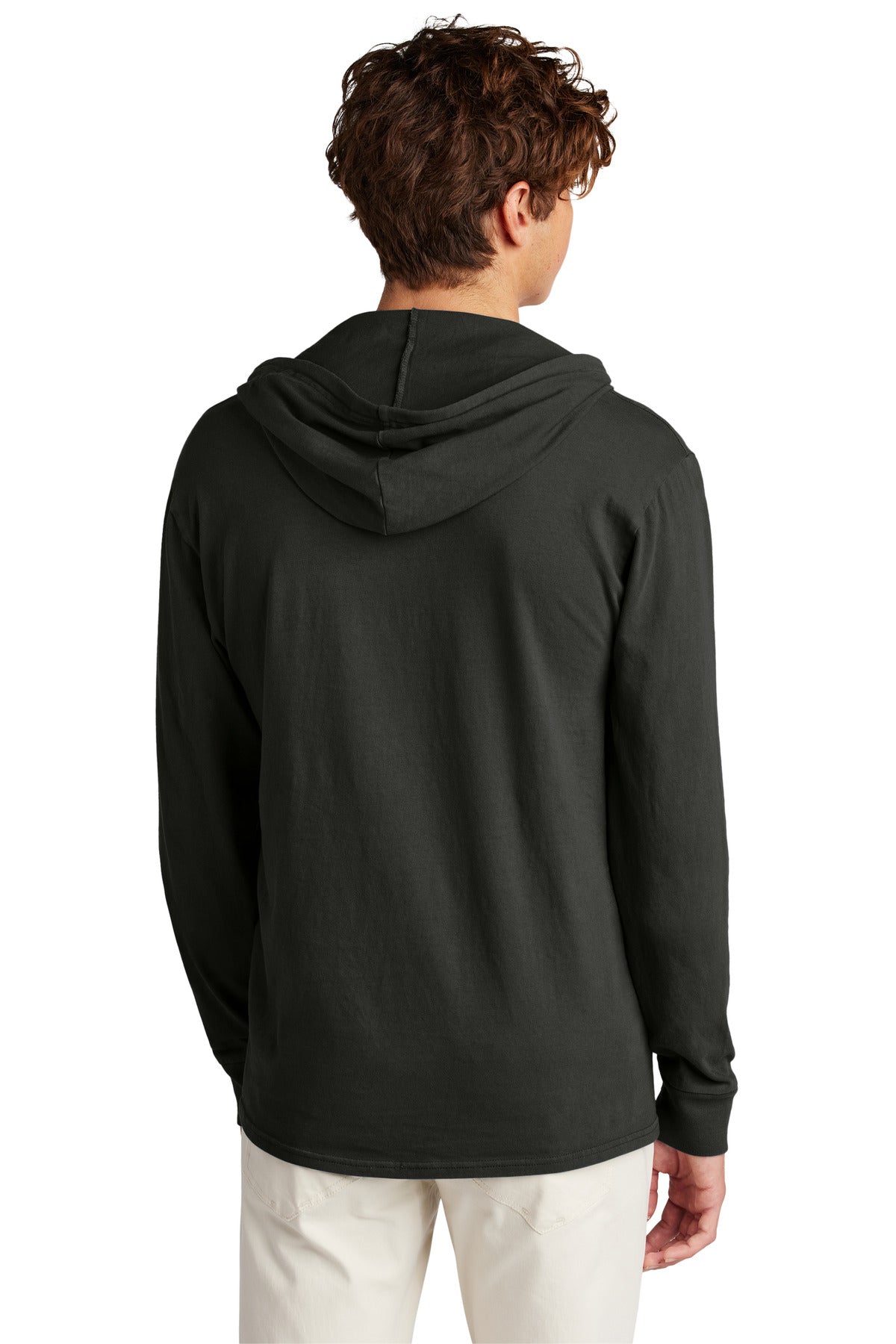 Port & Co Beach Wash Garment-Dyed Pullover Hooded Tee PC099H - Black - back