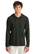 Port & Co Beach Wash Garment-Dyed Pullover Hooded Tee PC099H - Black - front