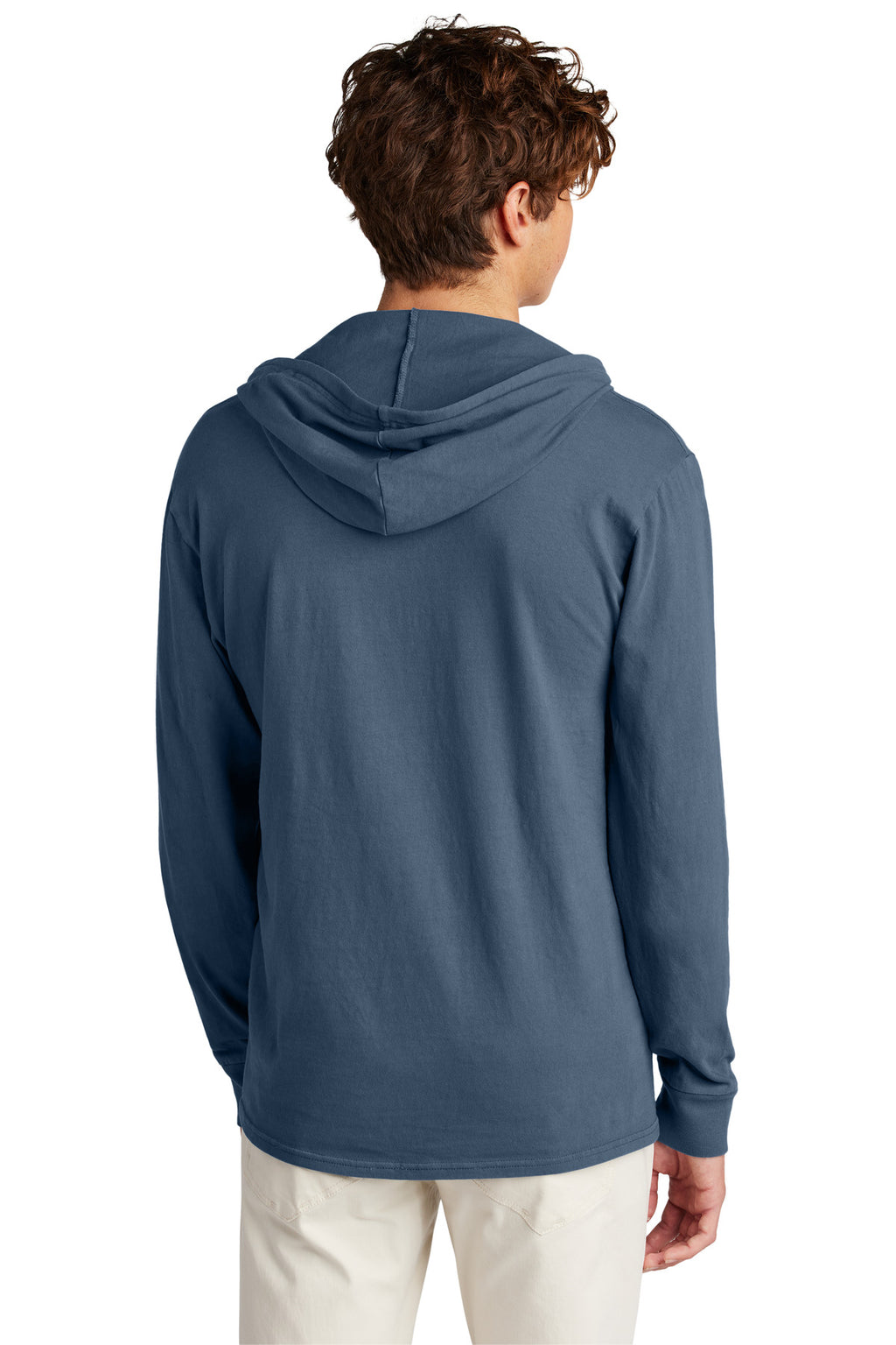 Port & Co Beach Wash Garment-Dyed Pullover Hooded Tee PC099H - Denim Blue - back