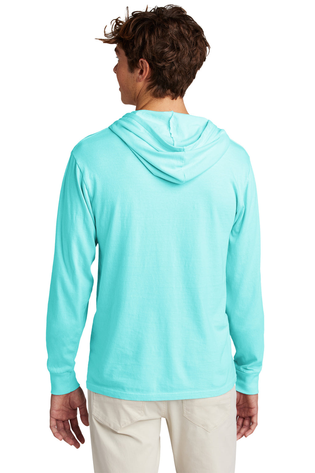 Port & Co Beach Wash Garment-Dyed Pullover Hooded Tee PC099H - Glacier - back
