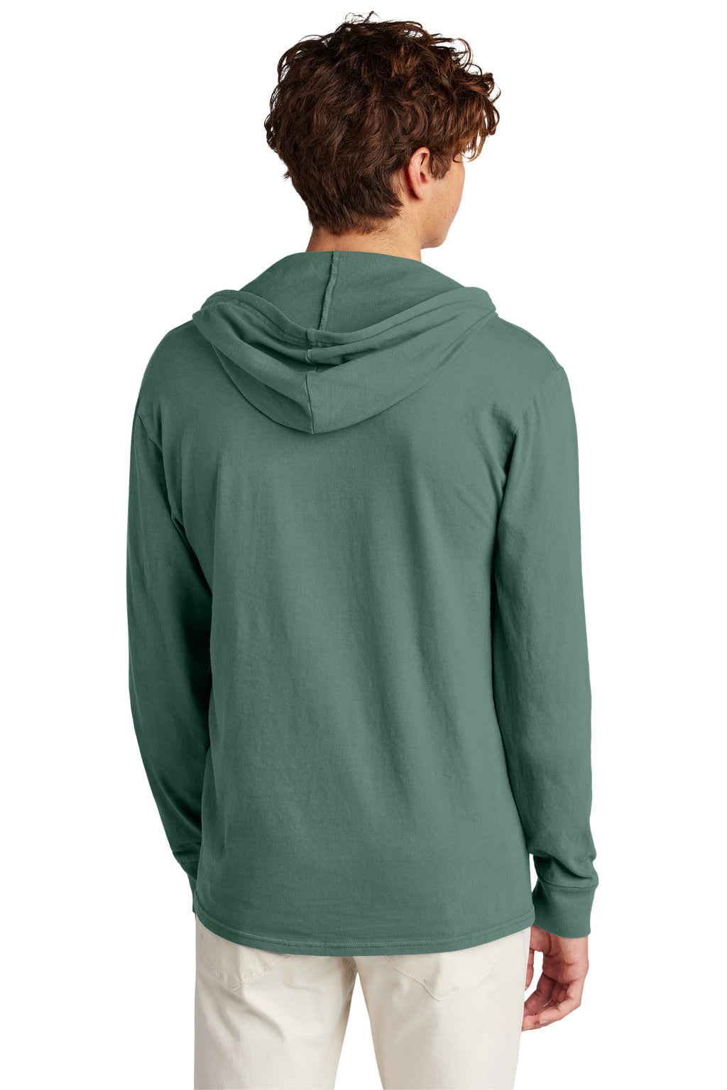 Port & Co Beach Wash Garment-Dyed Pullover Hooded Tee PC099H - Nordic Green - back