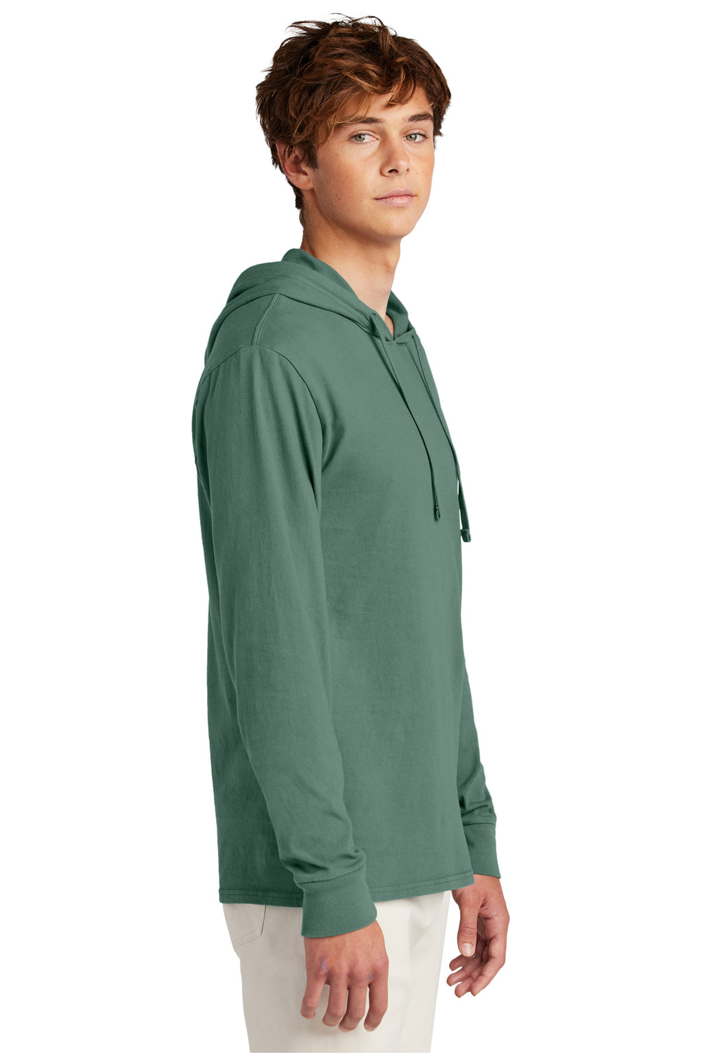 Port & Co Beach Wash Garment-Dyed Pullover Hooded Tee PC099H - Nordic Green - side