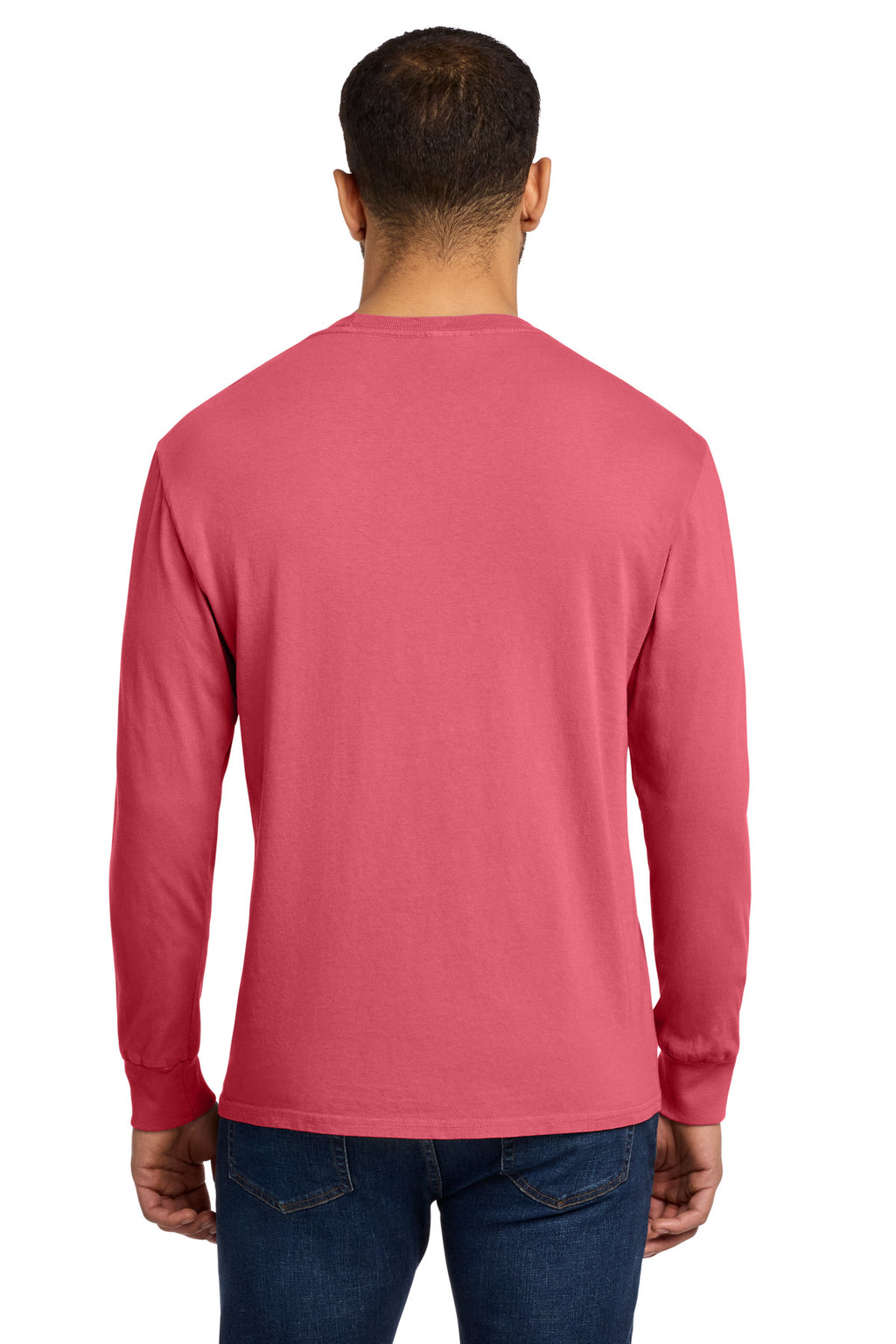 Port & Co Beach Wash Garment-Dyed Long Sleeve Tee PC099LS - Fruit Punch - back
