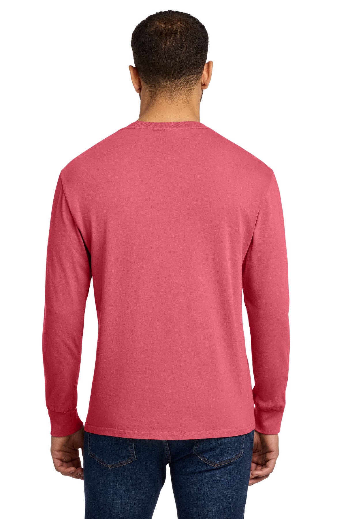 Port & Co Beach Wash Garment-Dyed Long Sleeve Tee PC099LS - Fruit Punch - back