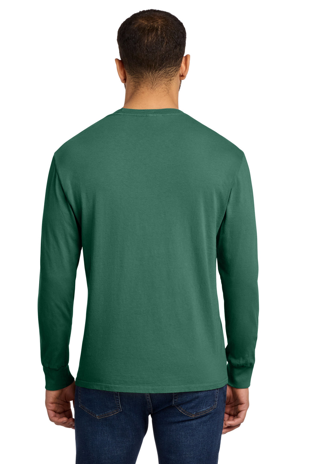 Port & Co Beach Wash Garment-Dyed Long Sleeve Tee PC099LS - Nordic Green - back