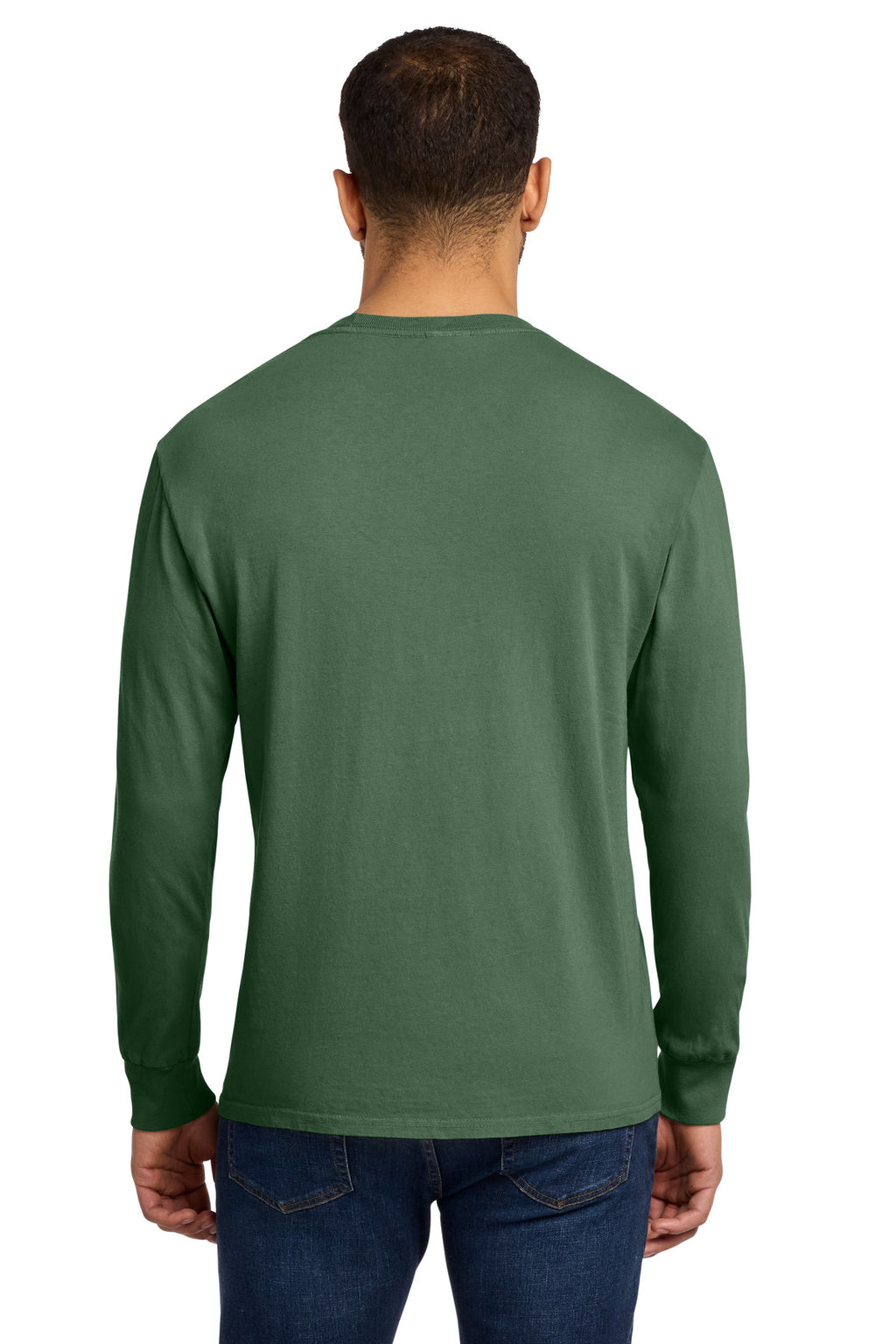 Port & Co Beach Wash Garment-Dyed Long Sleeve Tee PC099LS - Safari - back