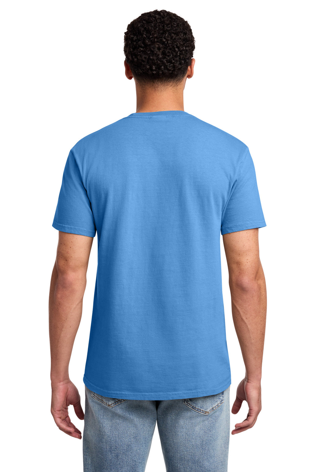 Port & Co Beach Wash Garment-Dyed Pocket Tee. PC099P - Blue Moon - back