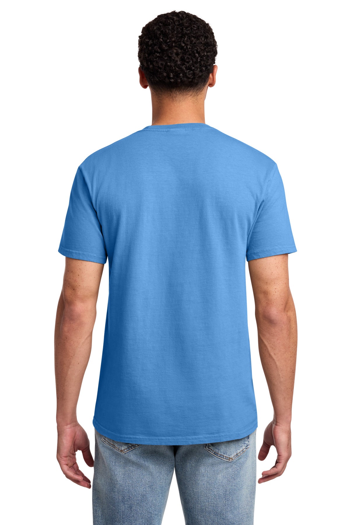 Port & Co Beach Wash Garment-Dyed Pocket Tee. PC099P - Blue Moon - back