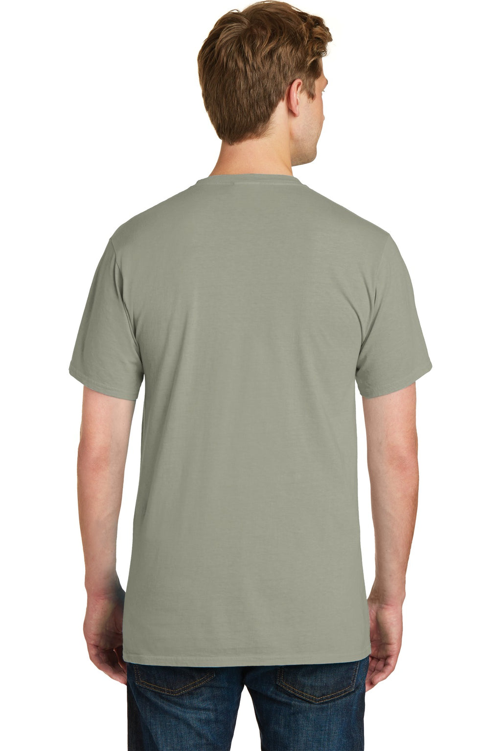Port & Co Beach Wash Garment-Dyed Pocket Tee. PC099P - Walnut - back