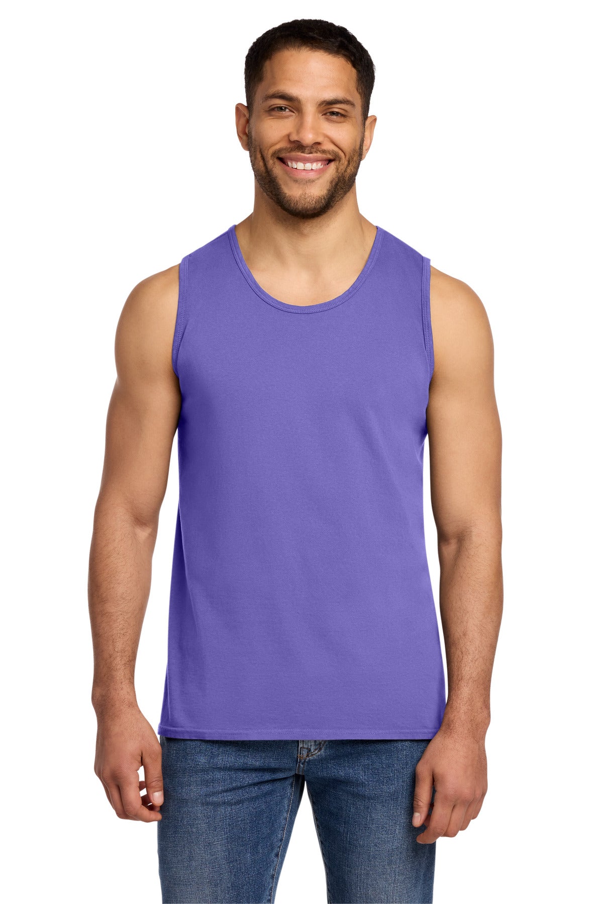 Port & Co Beach Wash Garment-Dyed Tank. PC099TT - Amethyst - front