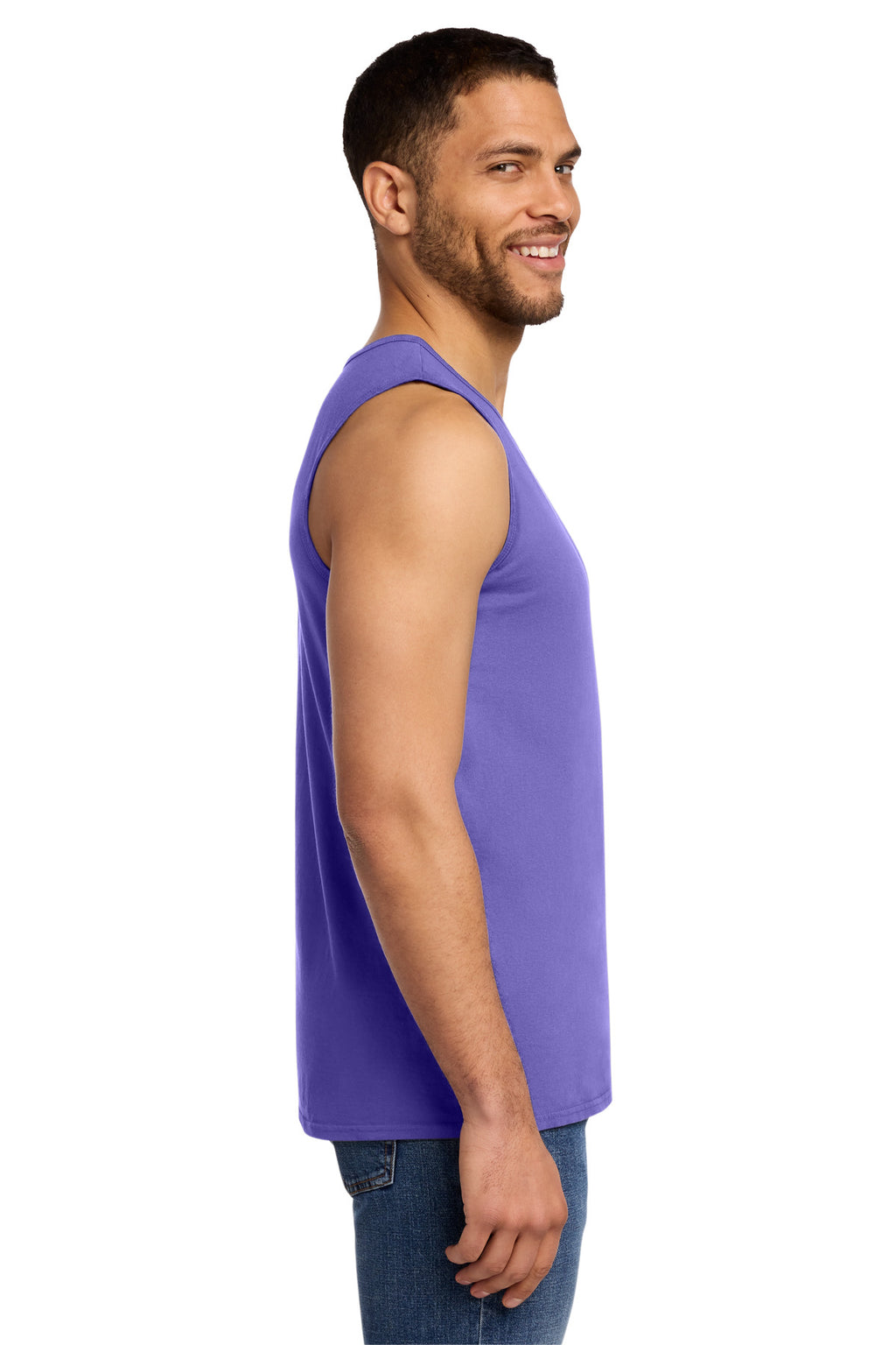 Port & Co Beach Wash Garment-Dyed Tank. PC099TT - Amethyst - side