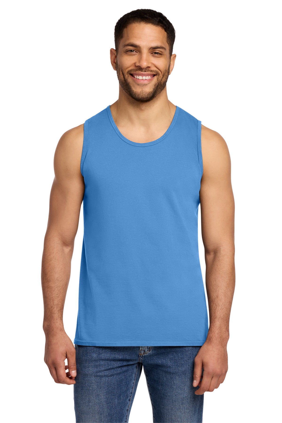 Port & Co Beach Wash Garment-Dyed Tank. PC099TT - Blue Moon - front