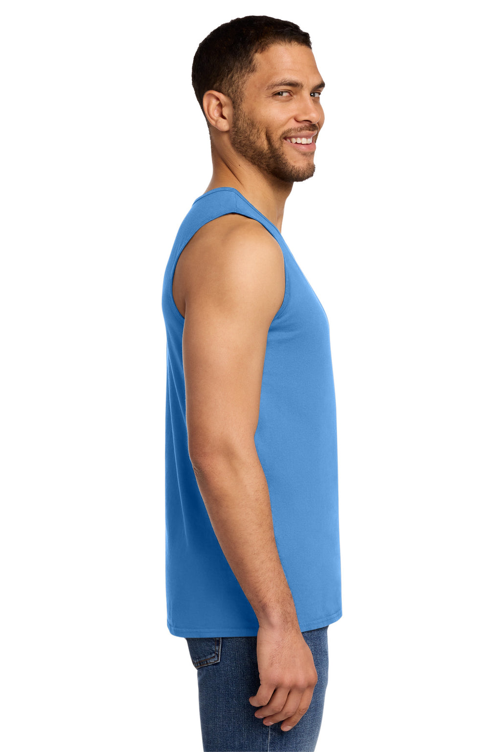 Port & Co Beach Wash Garment-Dyed Tank. PC099TT - Blue Moon - side