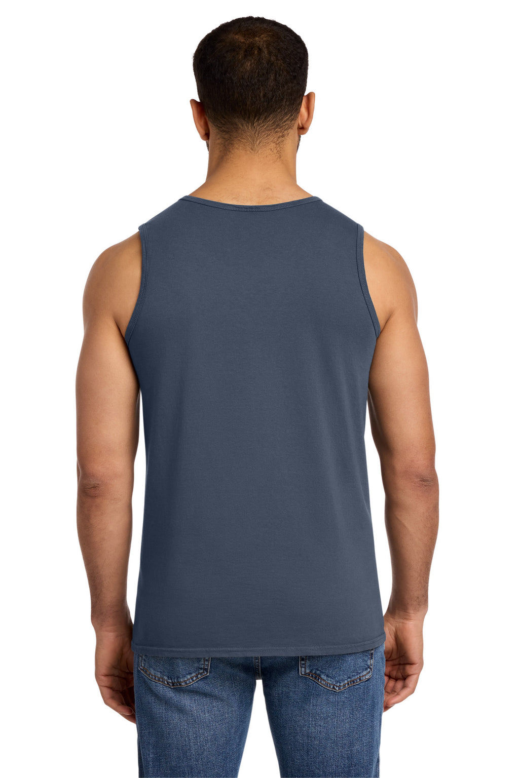 Port & Co Beach Wash Garment-Dyed Tank. PC099TT - Denim Blue - back