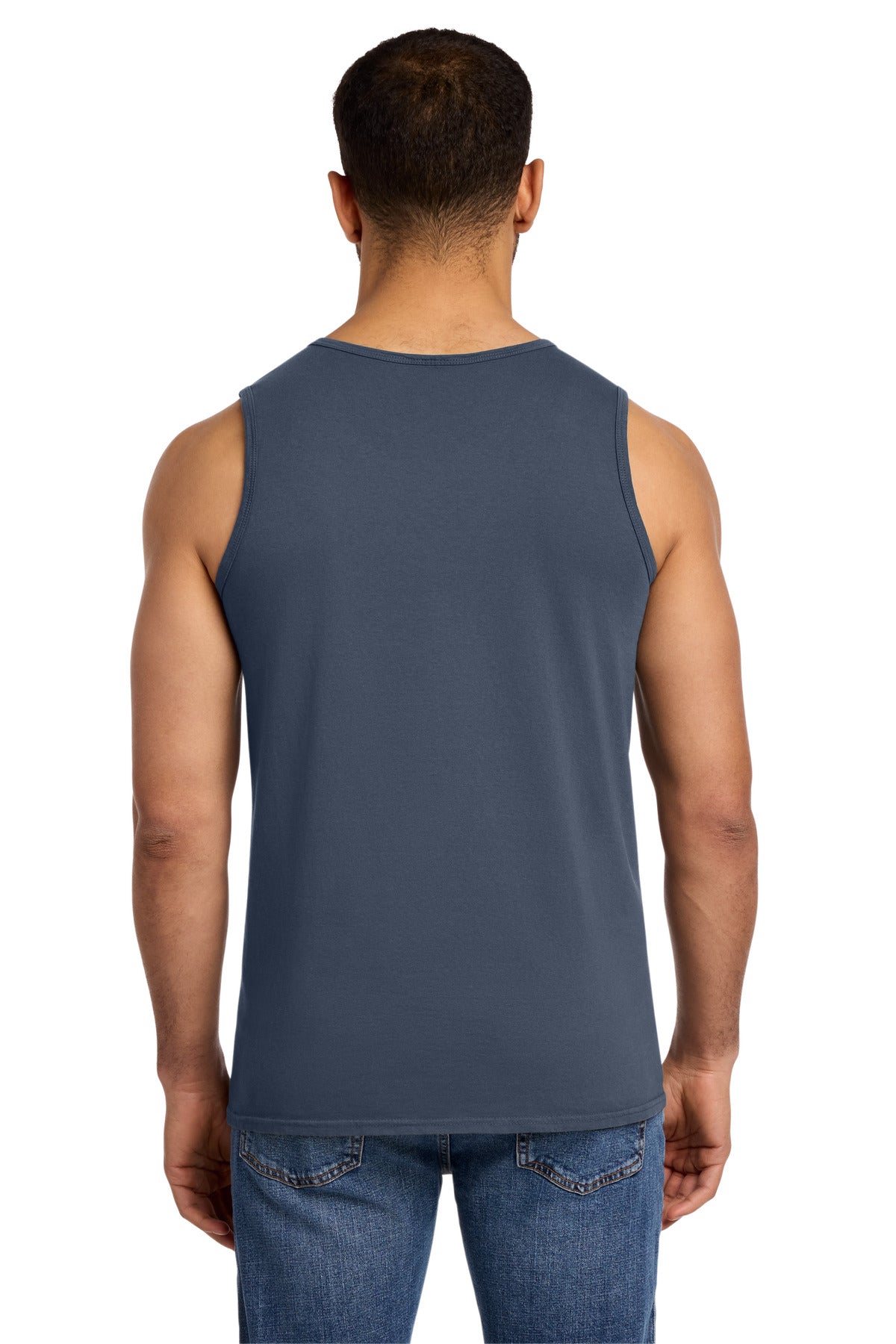 Port & Co Beach Wash Garment-Dyed Tank. PC099TT - Denim Blue - back