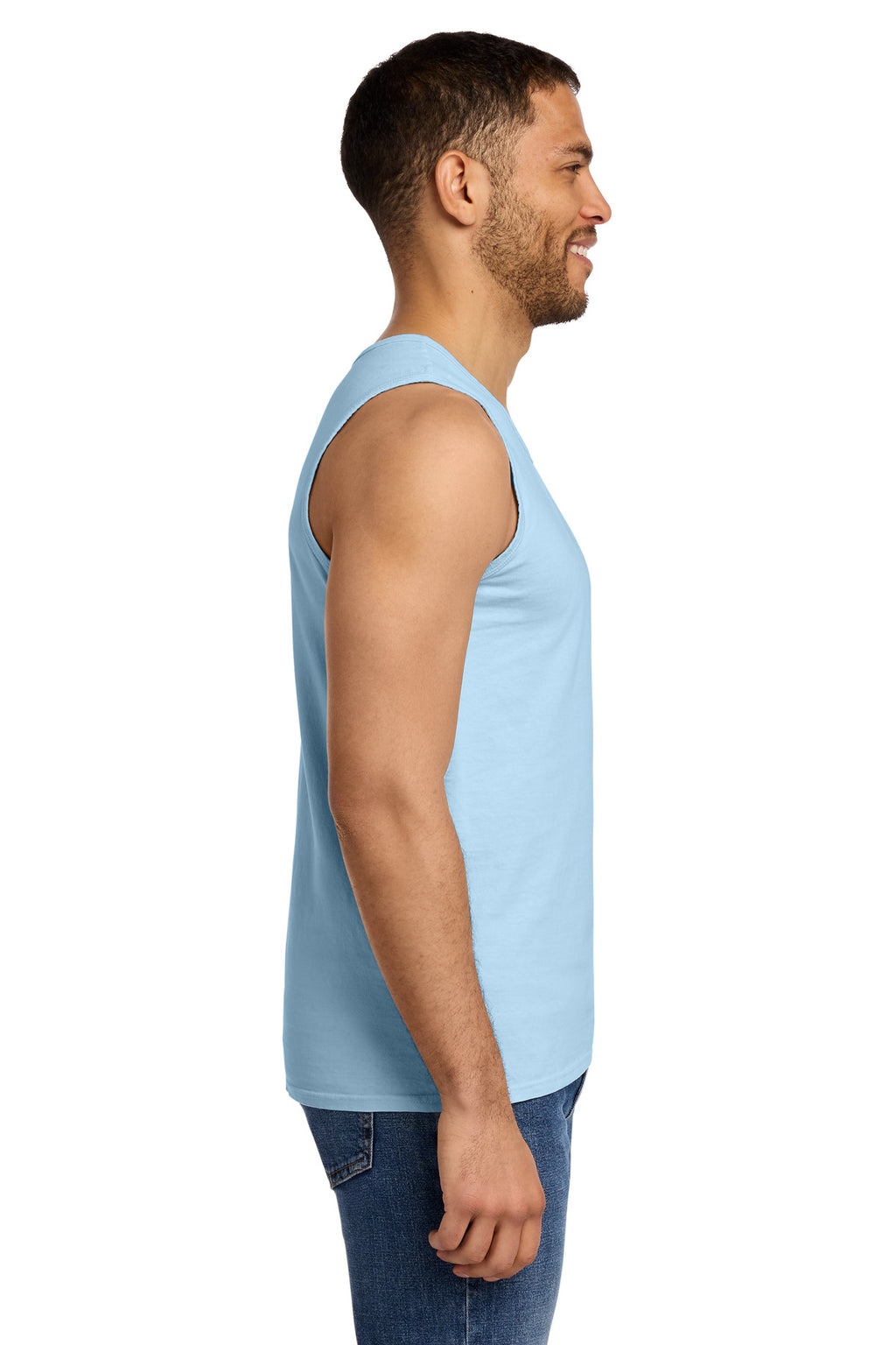 Port & Co Beach Wash Garment-Dyed Tank. PC099TT - Glacier - side