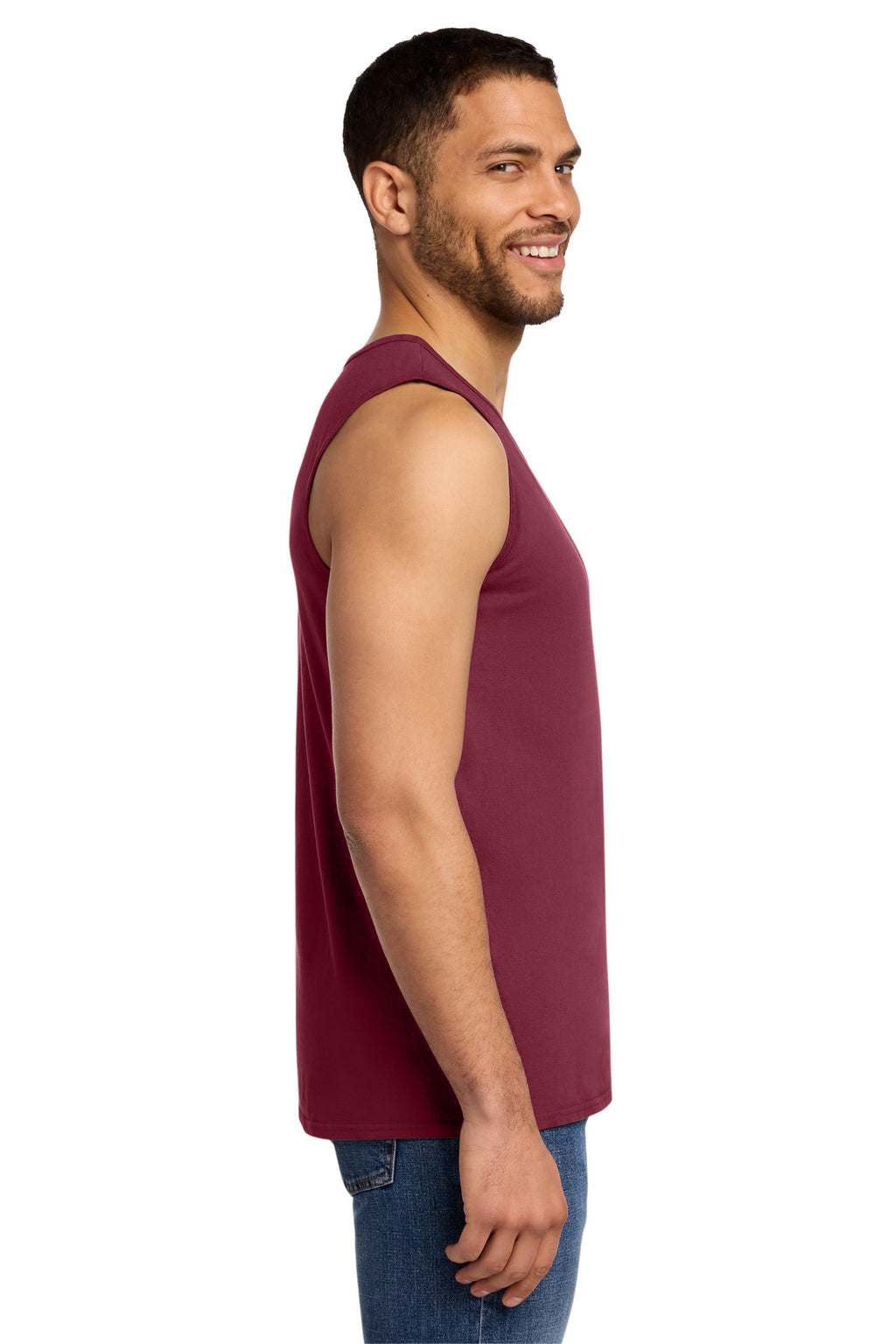 Port & Co Beach Wash Garment-Dyed Tank. PC099TT - Merlot - side