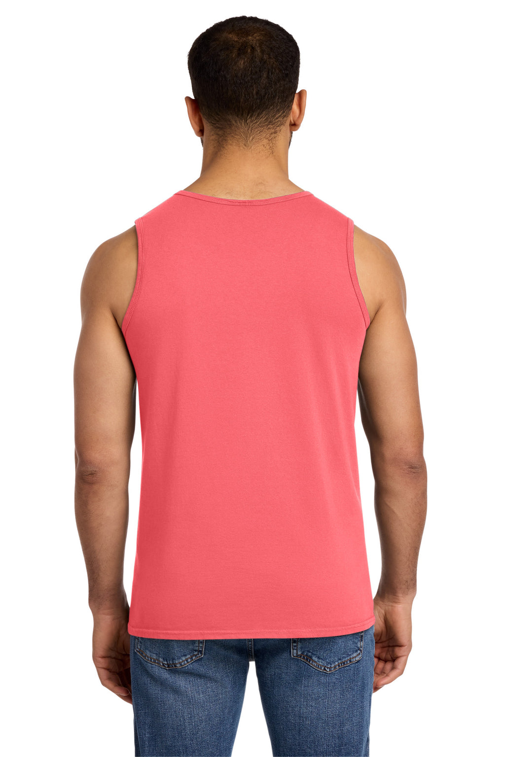 Port & Co Beach Wash Garment-Dyed Tank. PC099TT - Neon Coral - back