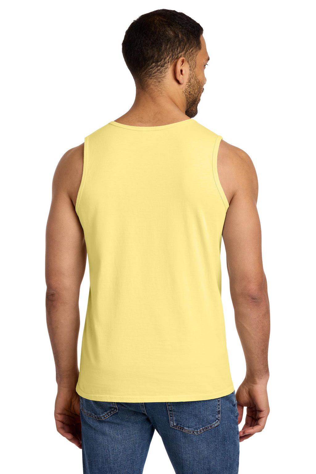 Port & Co Beach Wash Garment-Dyed Tank. PC099TT - Popcorn - back