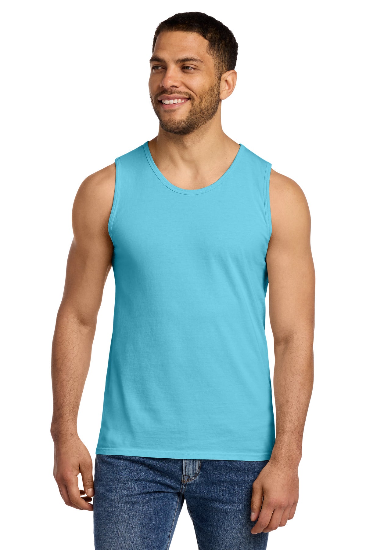 Port & Co Beach Wash Garment-Dyed Tank. PC099TT - Tidal Wave - front