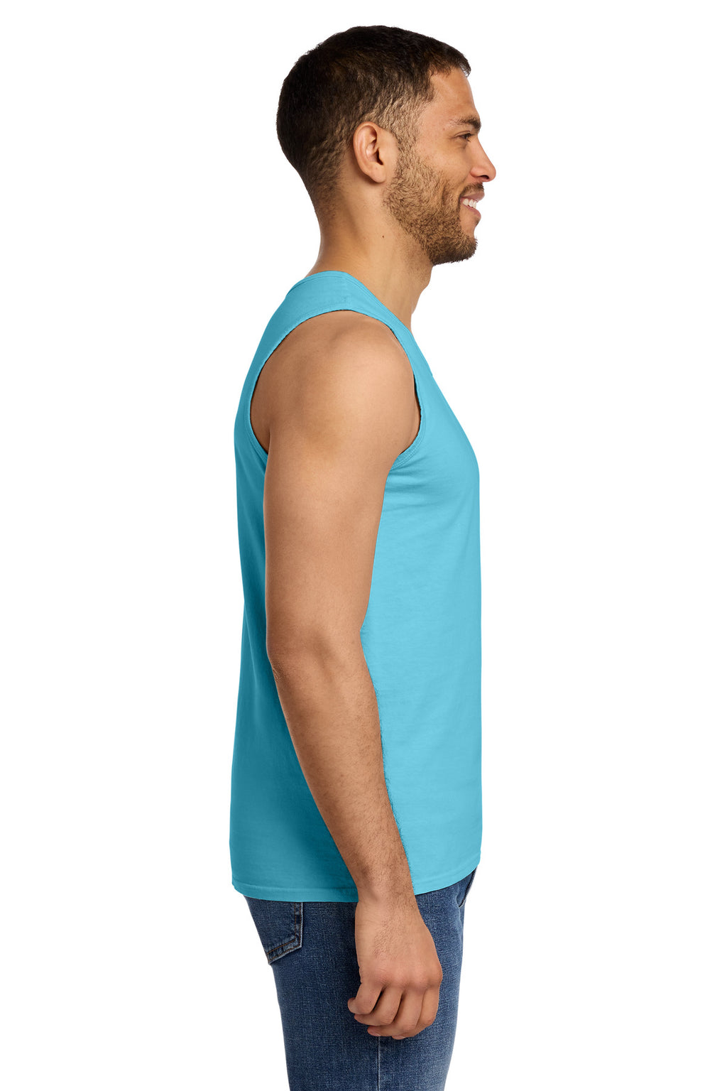Port & Co Beach Wash Garment-Dyed Tank. PC099TT - Tidal Wave - side
