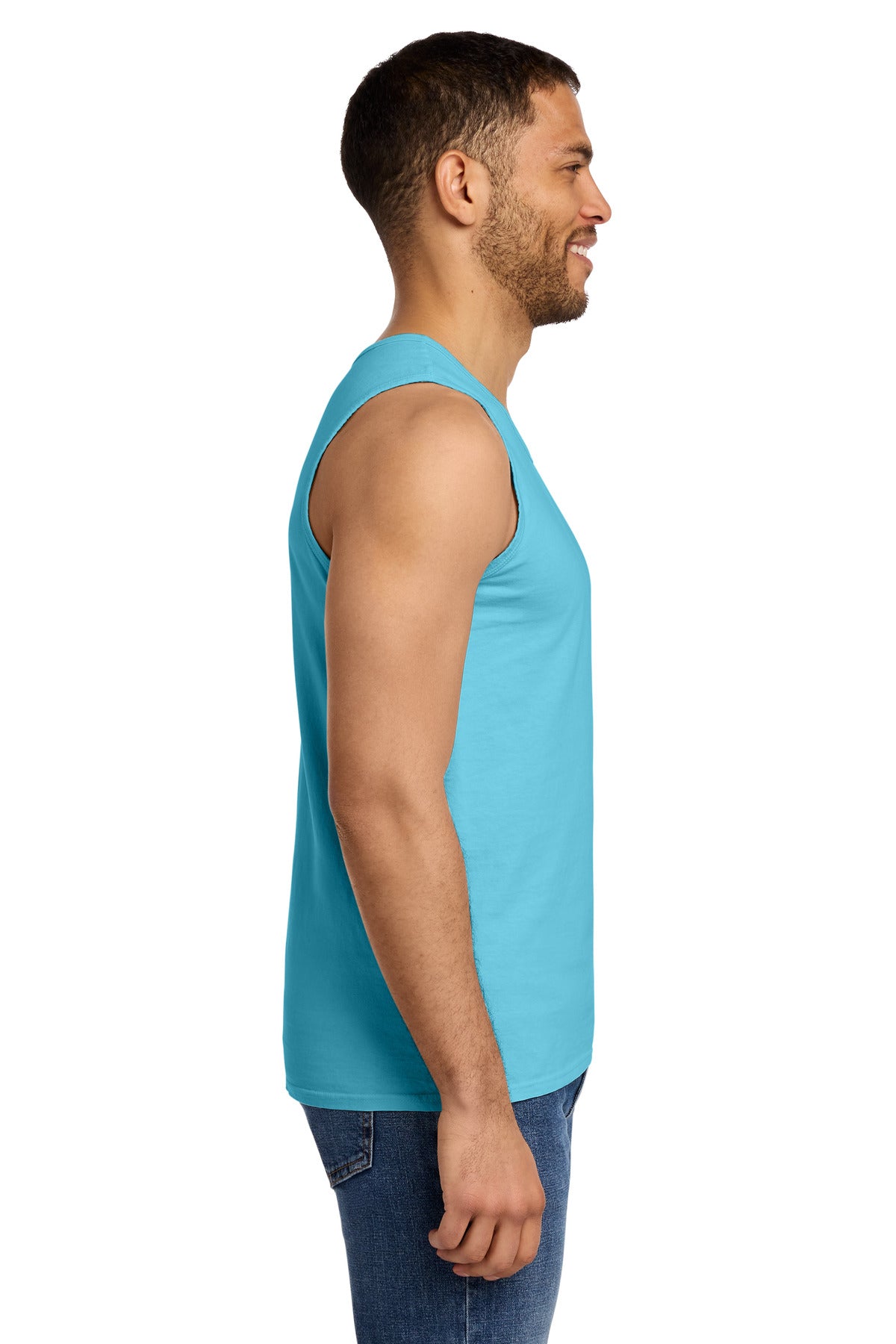 Port & Co Beach Wash Garment-Dyed Tank. PC099TT - Tidal Wave - side